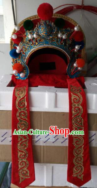 Chinese Traditional Sichuan Opera Headwear Face Changing Hat Handmade Helmet for Men