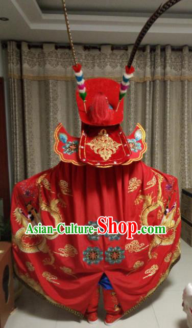 Chinese Beijing Opera Royalblue Clothing Traditional Sichuan Opera Face Changing Costume for Adults
