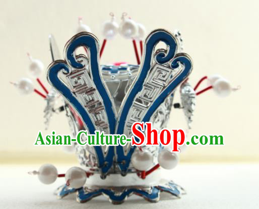 Chinese Traditional Beijing Opera Prince Headwear Ancient Swordsman Hairdo Crown for Men