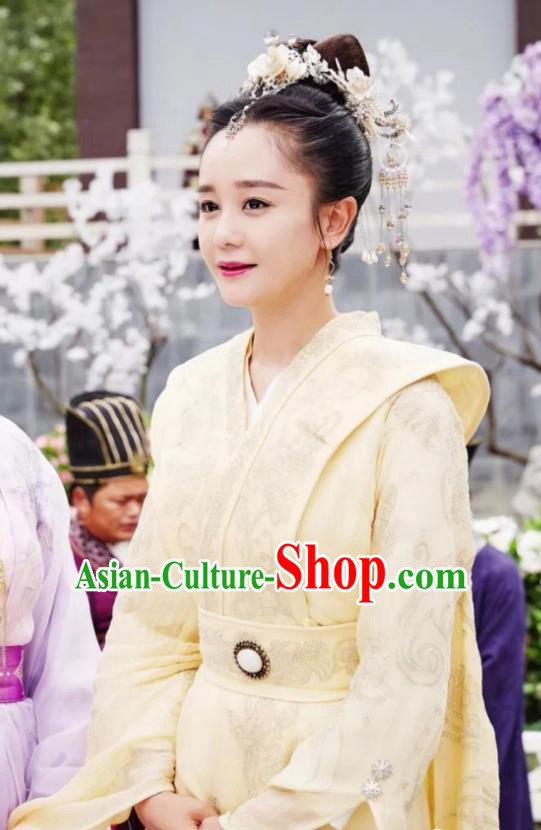 Chinese Ancient Drama Empress Hanfu Dress Northern Zhou Dynasty Queen Embroidered Historical Costume and Headpiece Complete Set