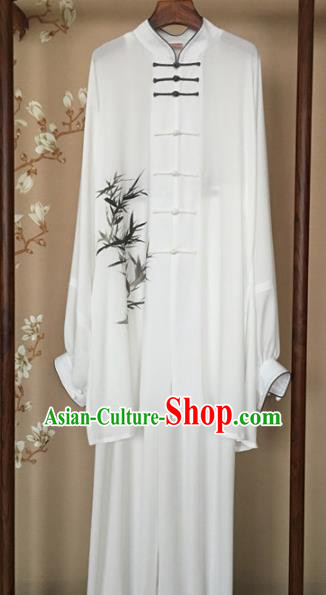Chinese Traditional Kung Fu Competition Costume Martial Arts Tai Chi Printing Bamboo Clothing for Women