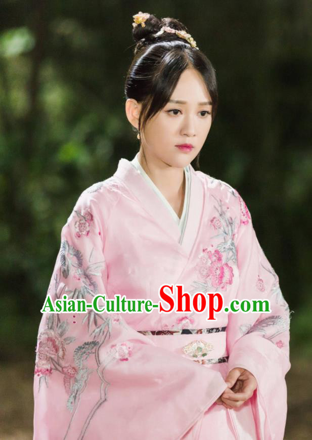 Chinese Drama Queen Dugu Ancient Sui Dynasty Empress Historical Costume and Headpiece for Women