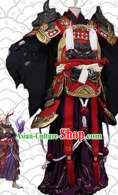 Chinese Traditional Ancient Swordsman Costume Cosplay General Body Armour for Men