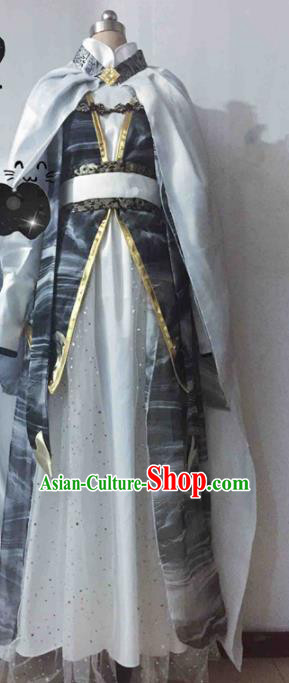 Chinese Traditional Cosplay Nobility Childe Costume Ancient Swordsman Hanfu Clothing for Men