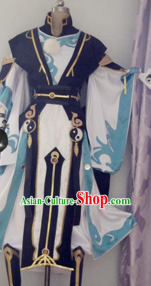 Chinese Traditional Cosplay Young Knight Costume Ancient Swordsman Hanfu Clothing for Men