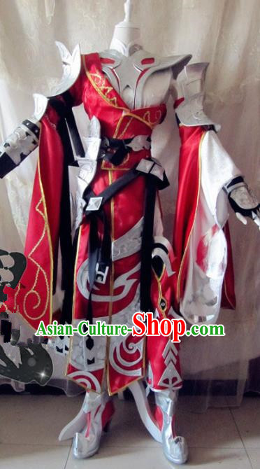 Chinese Traditional Cosplay Costume Body Armour Ancient Swordswoman Female General Hanfu Dress for Women