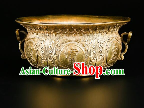 Chinese Traditional Feng Shui Items Buddhism Brass Bowl Decoration