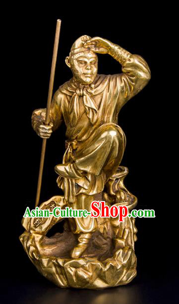 Chinese Traditional Feng Shui Items Bagua Decoration Sun Wukong Bronze Statue