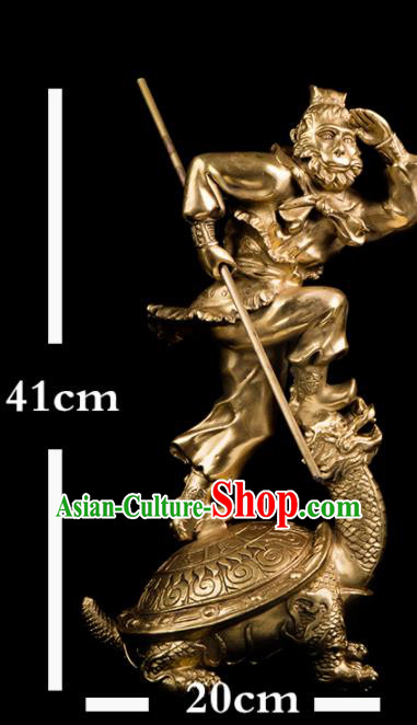 Chinese Traditional Feng Shui Items Taoism Bagua Brass Monkey King Decoration