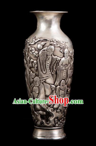 Chinese Traditional Feng Shui Items Taoism Bagua Cupronickel Vase Decoration