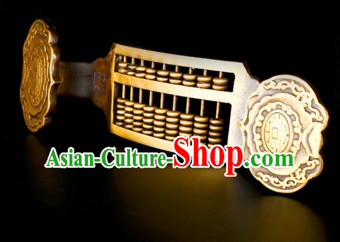 Chinese Traditional Feng Shui Items Taoism Bagua Brass Lucky Abacus Decoration