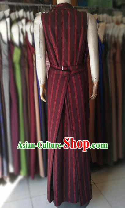 Chinese Traditional Tibetan Heishui Dance Dress Zang Nationality Ethnic Costume for Women