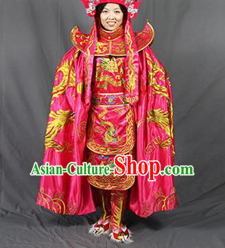 Chinese Traditional Sichuan Opera Rosy Costume Face Changing Clothing Complete Set for Women