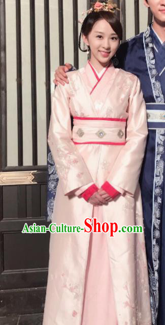 Chinese Ancient Court Maid Hanfu Dress Sui Dynasty Princess Historical Costume for Women