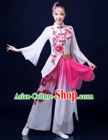 Traditional Chinese Classical Dance Dress Umbrella Dance Stage Performance Fan Dance Costume for Women