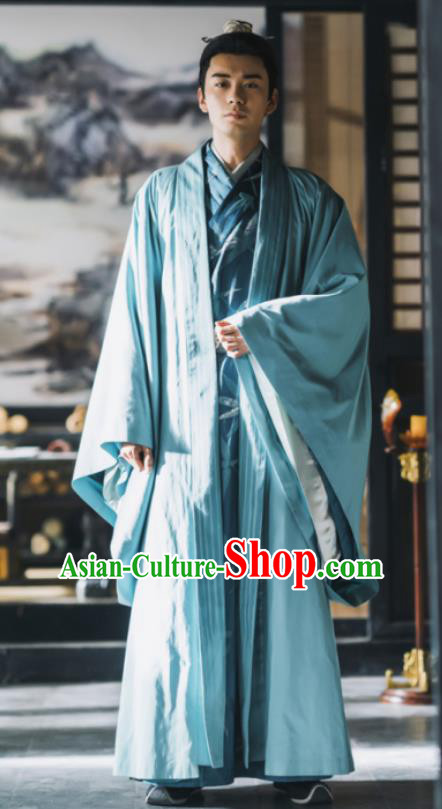 Chinese Ancient Drama Tang Dynasty Nobility Childe Prince Embroidered Replica Costume for Men