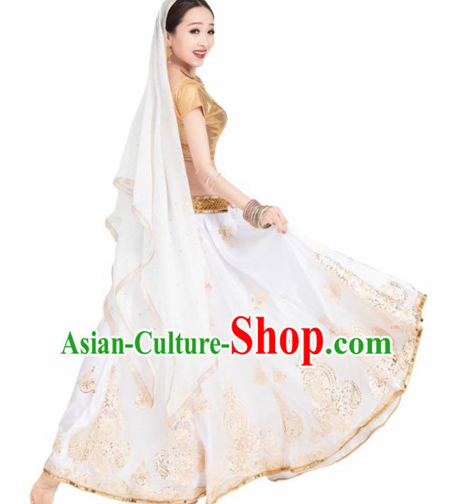 Asian India Traditional Costumes South Asia Indian Bollywood Belly Dance Golden Dress for Women