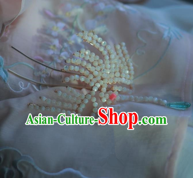 Traditional Chinese Hanfu Beads Phoenix Hair Crown Hair Accessories Ancient Princess Hairpins for Women