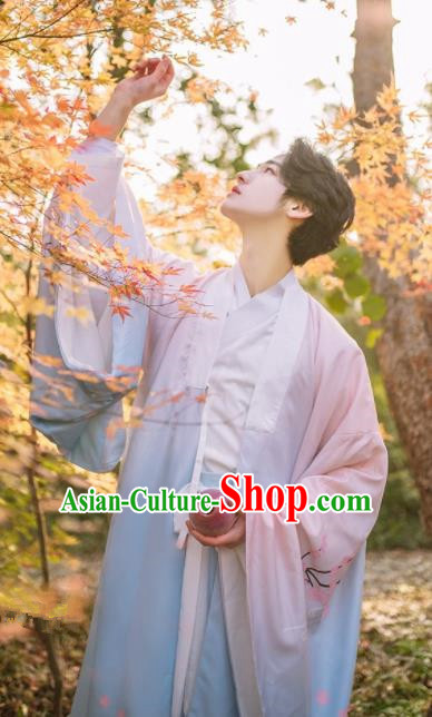 Chinese Traditional Ming Dynasty Nobility Childe Embroidered Hanfu Clothing Ancient Swordsman Costume for Men