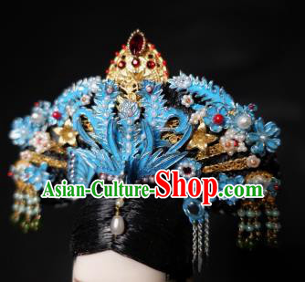 Chinese Ancient Imperial Consort Phoenix Coronet Headwear Traditional Qing Dynasty Palace Manchu Hair Accessories for Women