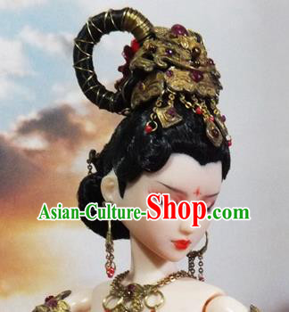 Chinese Ancient Dunhuang Flying Apsaras Hairpins Headwear Traditional Hanfu Hair Accessories for Women