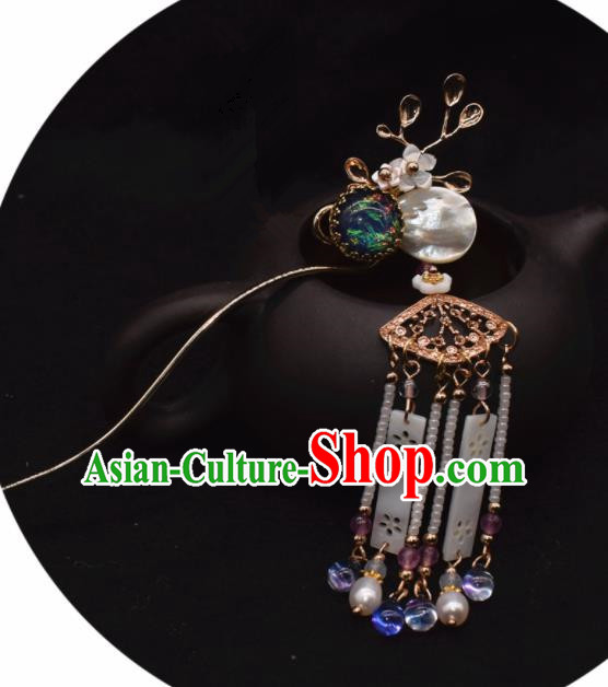 Chinese Ancient Palace Hair Clip Princess Cloisonne Hairpins Traditional Handmade Hanfu Hair Accessories for Women