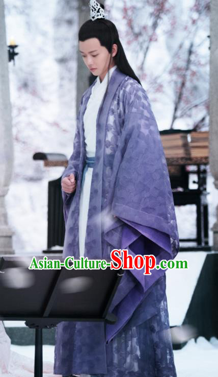 Chinese Drama Madam White Snake Ancient Nobility Childe Swordsman Historical Costume and Headpiece for Men