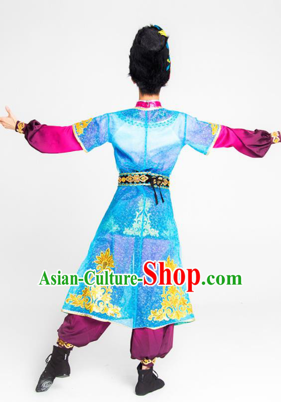 Chinese Uyghur Nationality Stage Performance Ethnic Dance Costume Traditional Uigurian Minority Bridegroom Clothing for Men