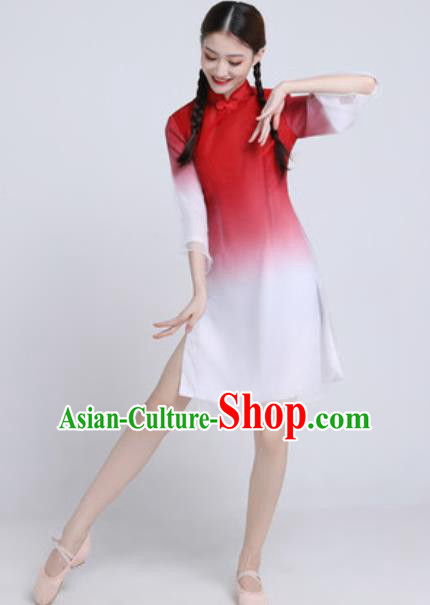 Chinese Classical Dance Chorus Dress Traditional Umbrella Dance Lotus Dance Stage Performance Costume for Women