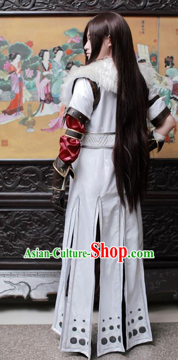 Traditional Chinese Cosplay Young Swordsman Hanfu Clothing Ancient Knight Hero Embroidered Costume for Men
