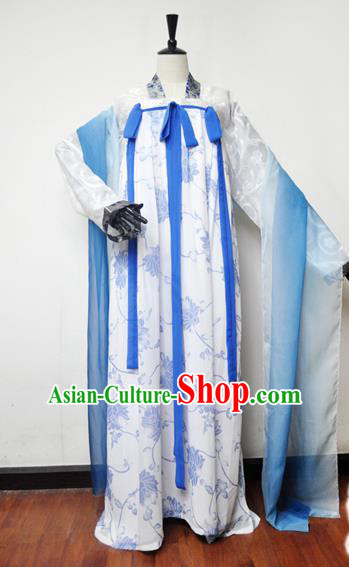 Traditional Chinese Cosplay Tang Dynasty Princess Hanfu Dress Ancient Swordswoman Embroidered Costume for Women