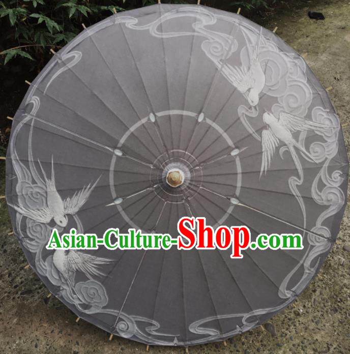 Traditional Chinese Handmade Grey Umbrellas Ancient Swordswoman Hanfu Umbrella for Women