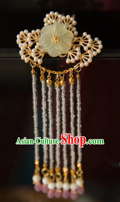 Chinese Handmade Hanfu Hairpins Pine Tassel Hair Claw Traditional Ancient Princess Hair Accessories for Women
