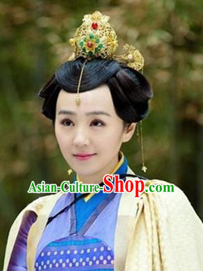 Handmade Chinese Swordswoman Hair Crown Hairpins Traditional Hanfu Hair Clips Ancient Queen Hair Accessories for Women