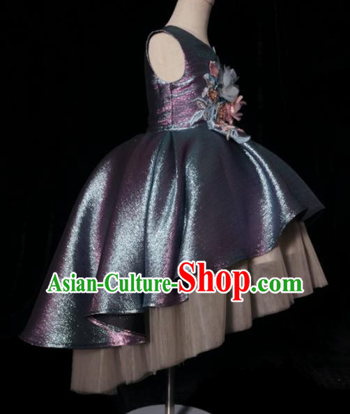 Top Grade Stage Show Dance Compere Full Dress Catwalks Court Princess Costume for Kids