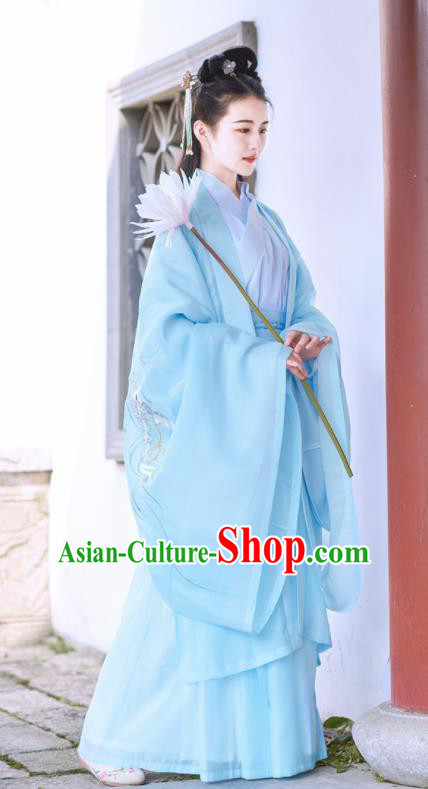 Chinese Han Dynasty Nobility Lady Embroidered Hanfu Dress Traditional Ancient Court Princess Historical Costume for Women