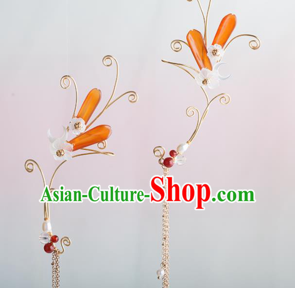 Handmade Chinese Classical Tassel Earrings Ancient Palace Ear Accessories for Women