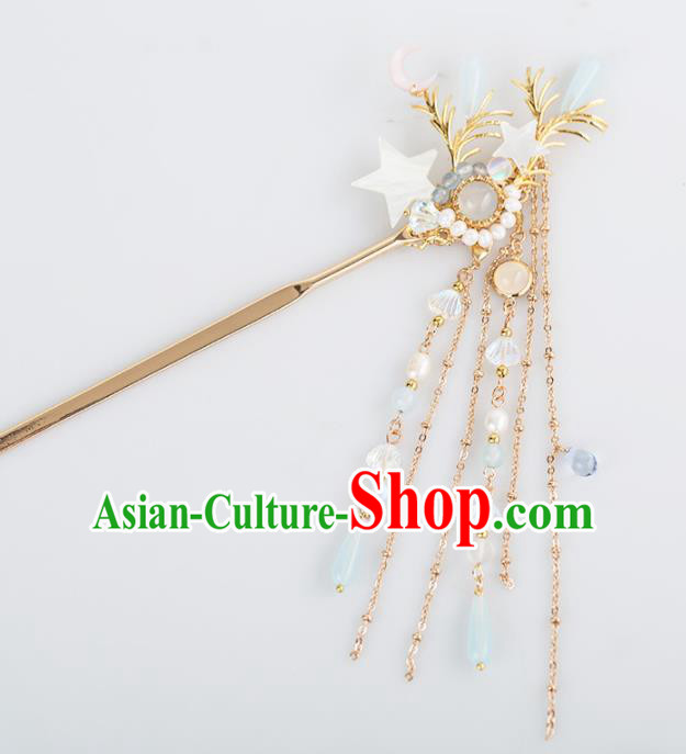 Chinese Handmade Hanfu Tassel Step Shake Hairpins Ancient Princess Hair Accessories Headwear for Women