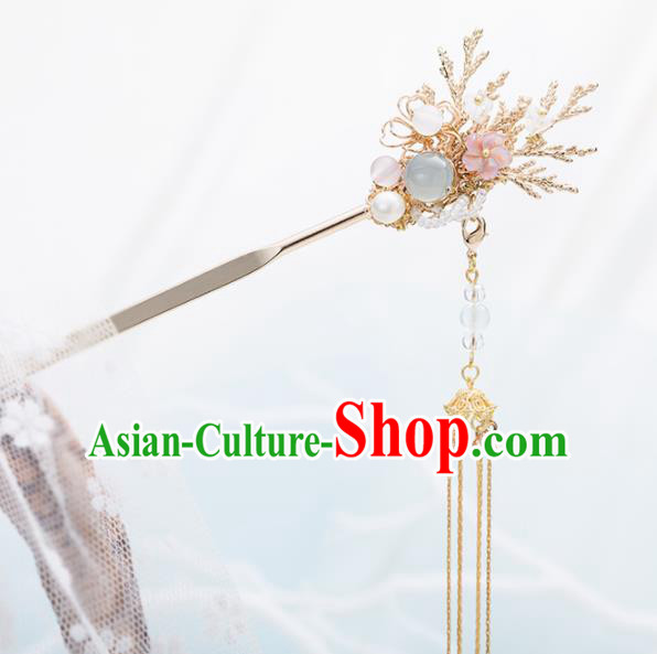 Chinese Handmade Hanfu Tassel Hair Clips Hairpins Ancient Princess Hair Accessories Headwear for Women