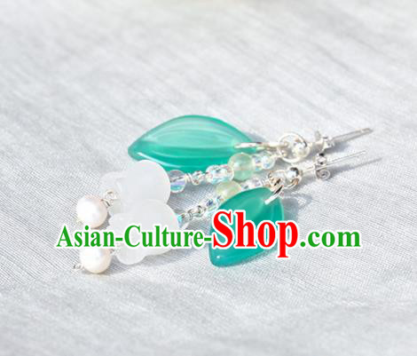 Handmade Chinese Classical Convallariaceae Earrings Ancient Palace Hanfu Ear Accessories for Women