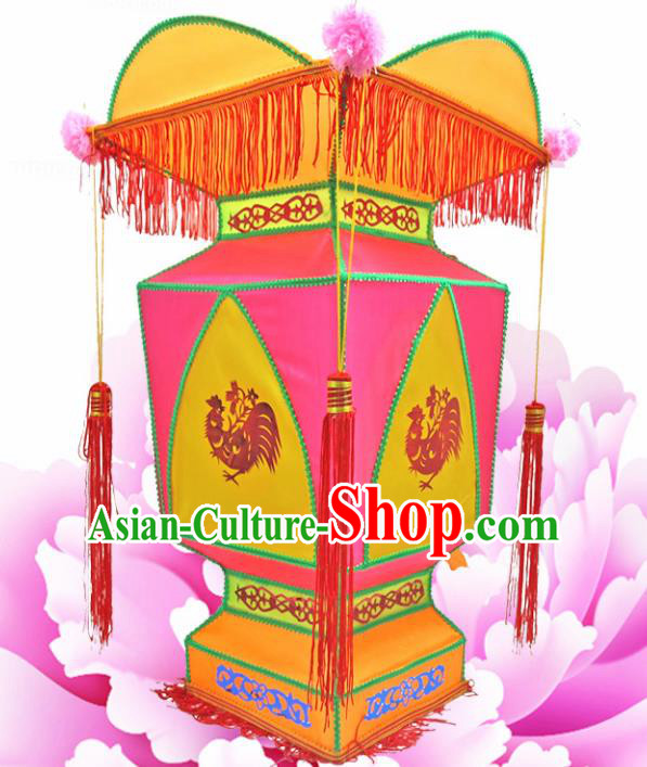 Handmade Chinese Rosy Palace Lanterns Traditional New Year Lantern Ancient Ceiling Lamp