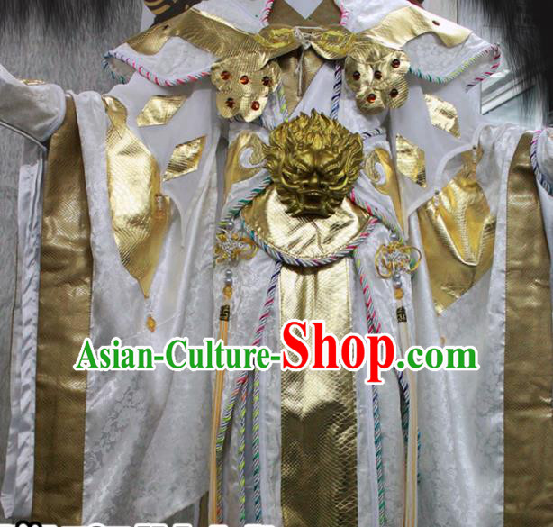 Chinese Traditional Cosplay Royal Highness Costume Ancient Swordsman Hanfu Clothing for Men