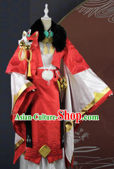 Chinese Traditional Cosplay Emperor Red Costume Ancient Swordsman Hanfu Clothing for Men