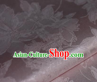 Chinese Traditional Peony Flowers Pattern Pink Brocade Cheongsam Classical Fabric Satin Material Silk Fabric