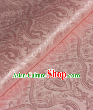 Chinese Traditional Royal Pattern Pink Brocade Material Cheongsam Classical Fabric Satin Silk Fabric