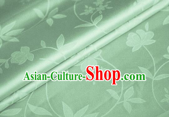 Chinese Traditional Hanfu Royal Pattern Green Brocade Material Cheongsam Classical Fabric Satin Silk Fabric