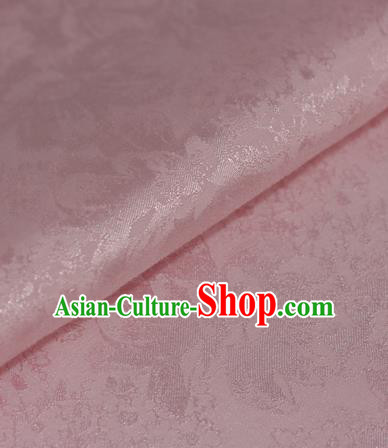 Chinese Traditional Cheongsam Fabric Pink Brocade Material Hanfu Classical Satin Silk Fabric
