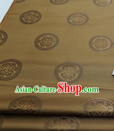 Chinese Traditional Tang Suit Fabric Royal Lucky Pattern Bronze Brocade Material Hanfu Classical Satin Silk Fabric
