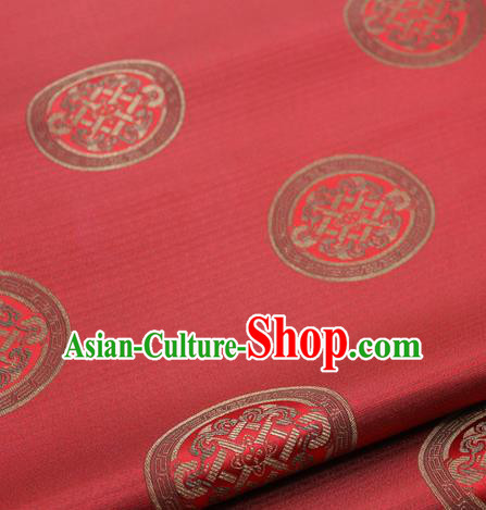 Chinese Traditional Tang Suit Fabric Royal Lucky Pattern Red Brocade Material Hanfu Classical Satin Silk Fabric
