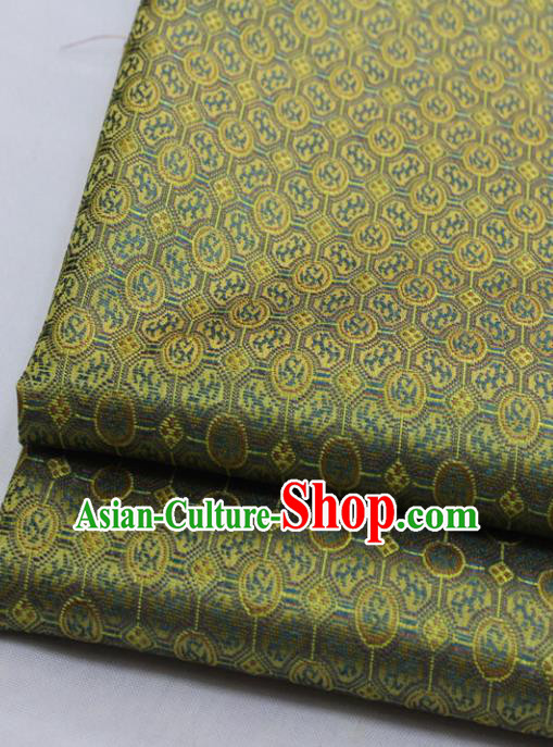 Chinese Traditional Tang Suit Fabric Royal Pattern Golden Brocade Material Hanfu Classical Satin Silk Fabric
